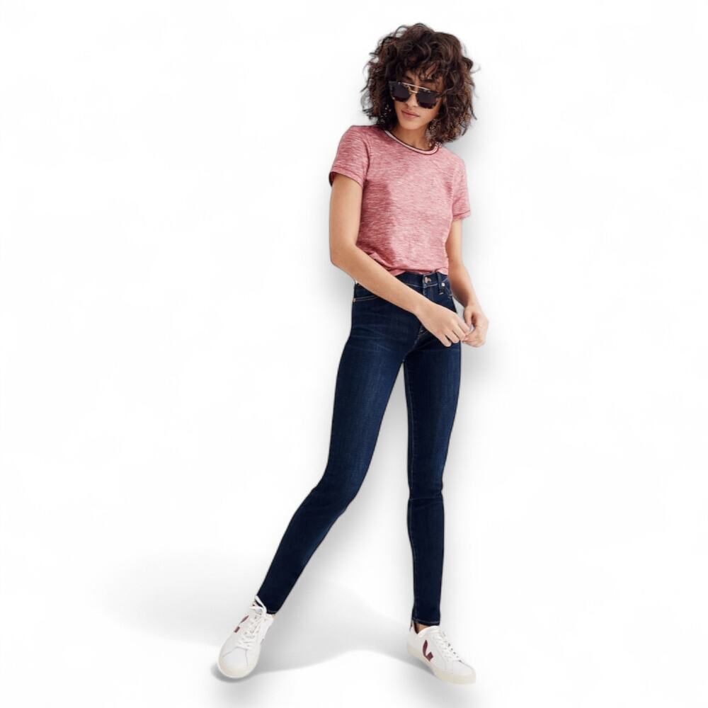 Madewell 9" Mid-Rise Skinny Jeans in Larkspur Wash TENCEL Denim Edition 25 F8990
